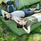 matelas gonflable 2 personnes| LE 10 CM AVEC OREILLER - Camping Confortable