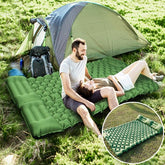 matelas gonflable 2 personnes| LE 10 CM AVEC OREILLER - Camping Confortable