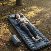 Matelas gonflable 1 personne gris