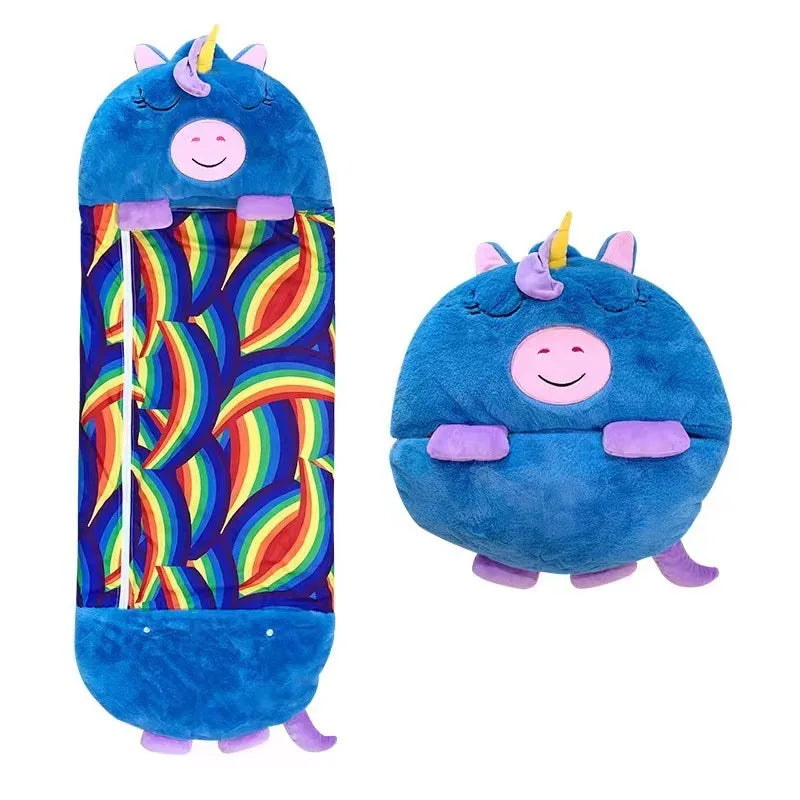 sac de couchage enfant licorne bleu