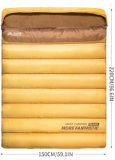 Sac de couchage 2 personnes | LE TOUT COTON 3 SAISONS - Camping Confortable