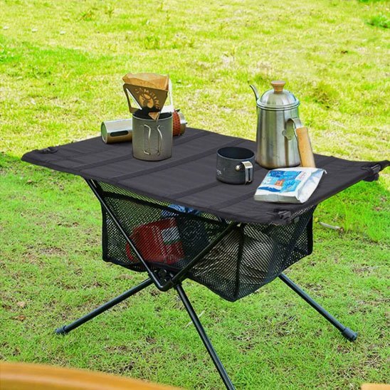 table de camping noir