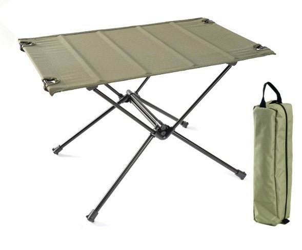 table de camping vert