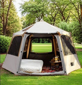 tente gonflable porte ouverte